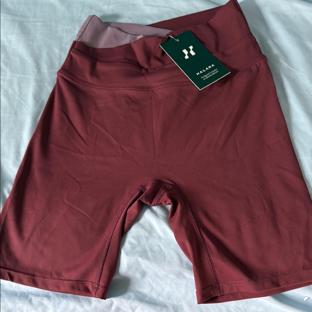 HALARA Women's Athletic Shorts - Burgundy